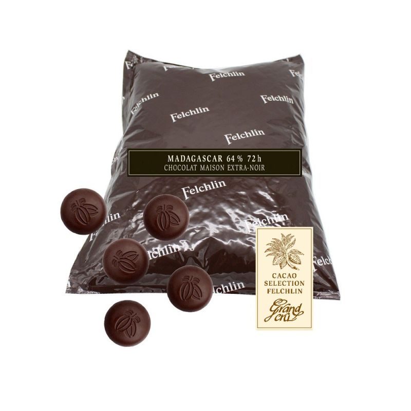 Felchlin Madagascar Single Origin 64% Dark Chocolate Couverture Discs