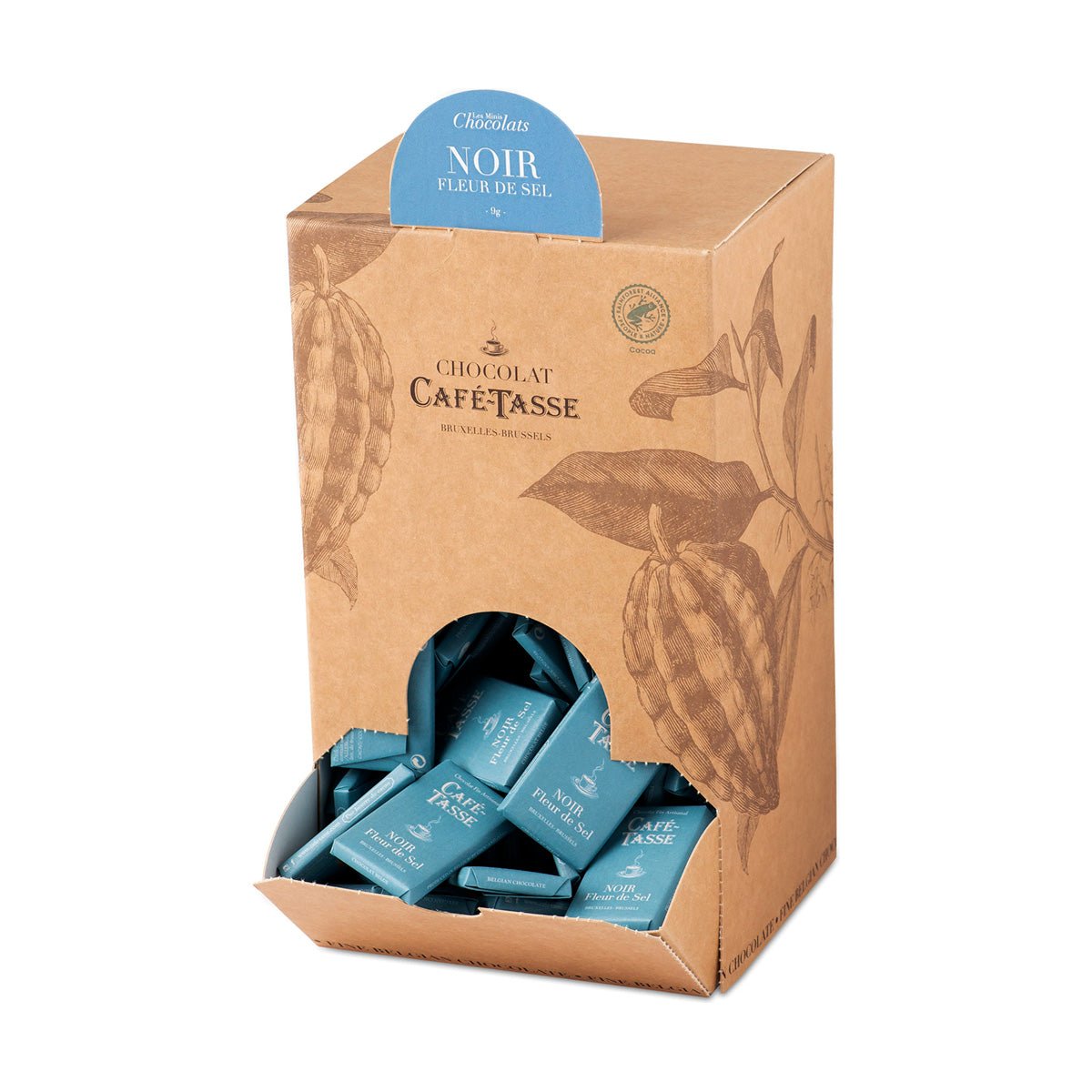 Cafe-Tasse Noir Fleur De Sel 60% Dark Chocolate & Sea Salt Mini-Bars