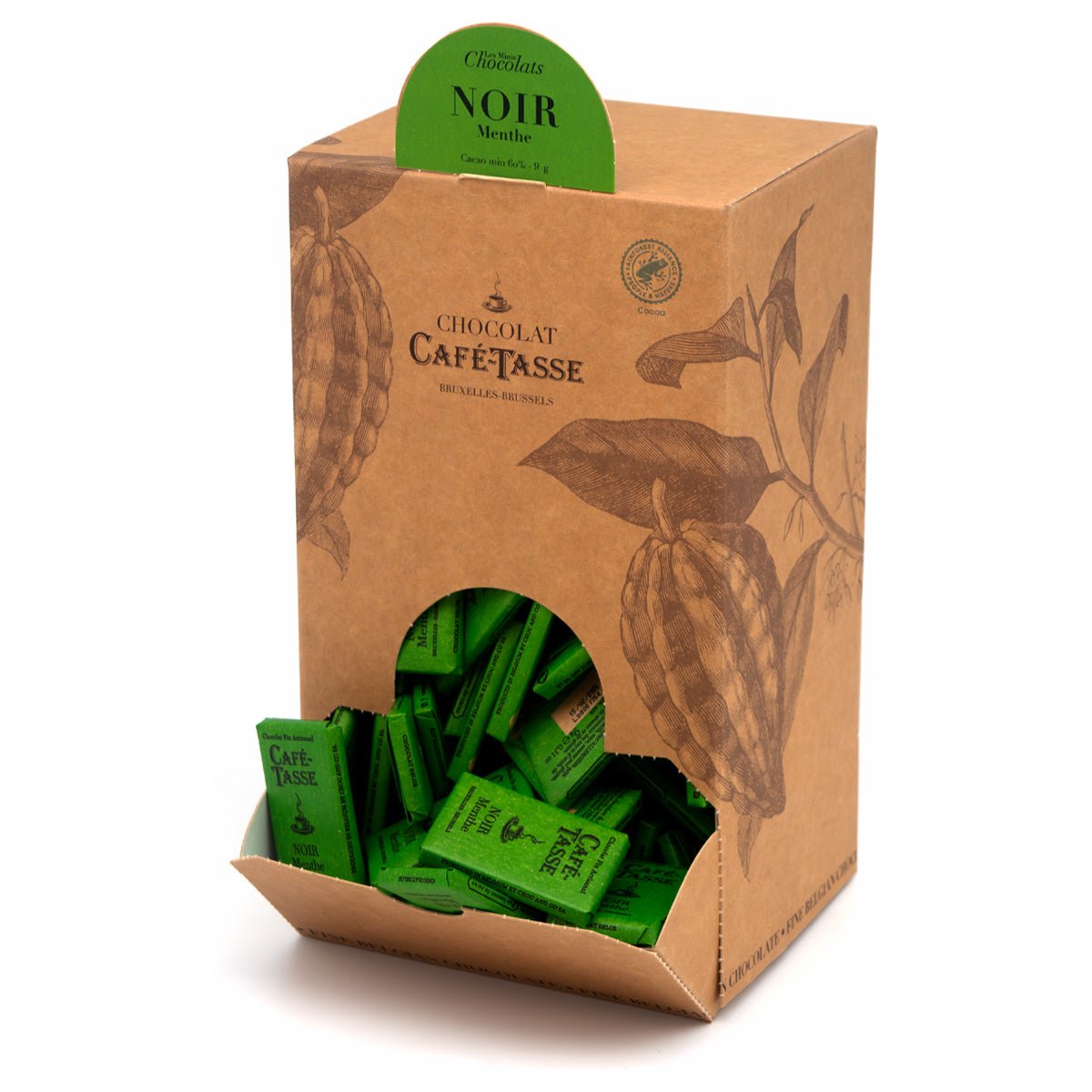 Cafe-Tasse Noir Menthe 60% Dark Chocolate & Mint Mini-Bars