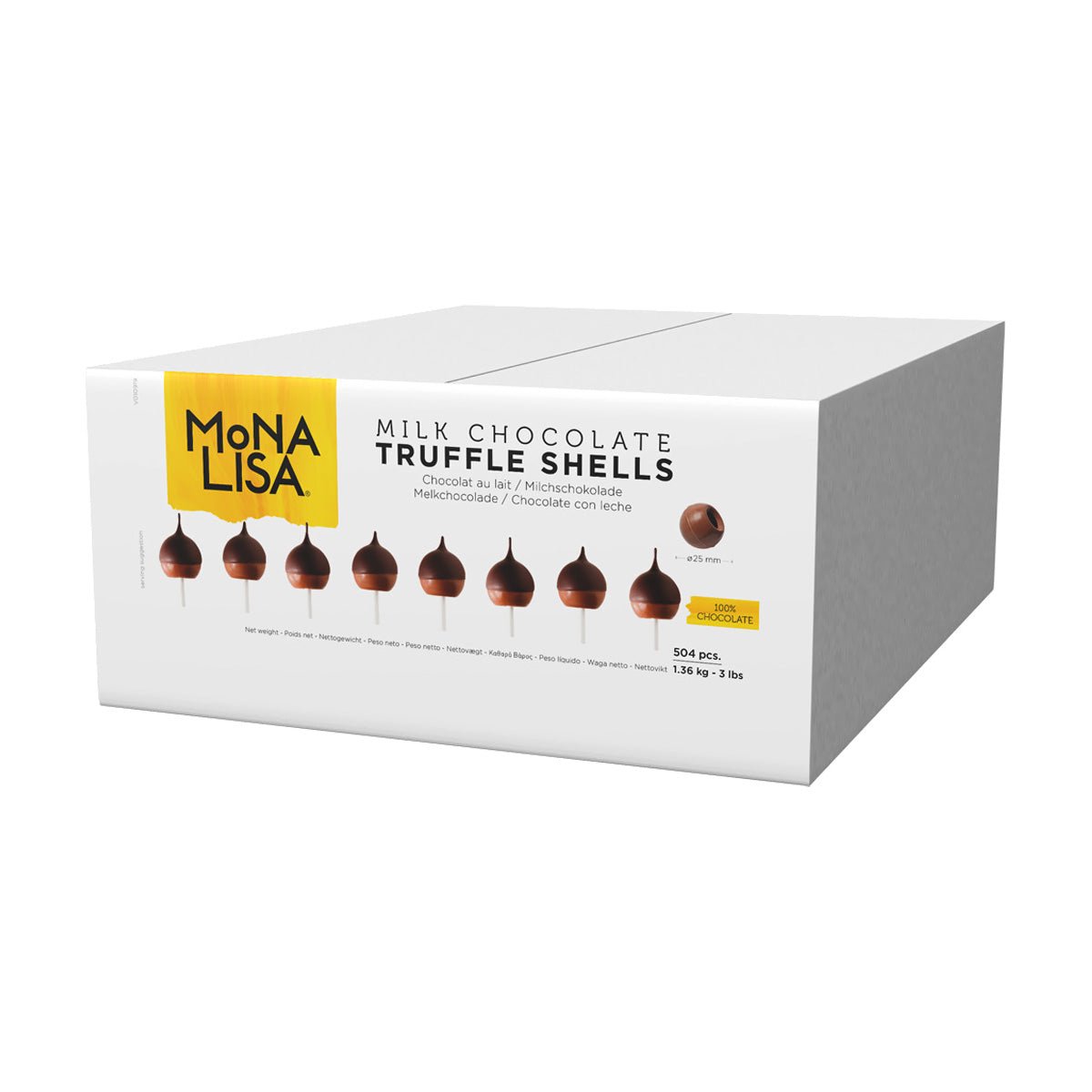 Mona Lisa 35% Milk Chocolate Truffle Shell Box - 504 pc ~ 3lb