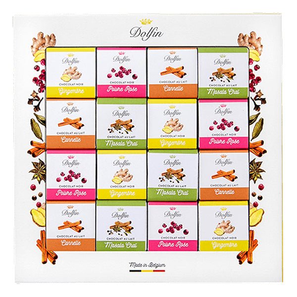 Dolfin Spiced Assorted Chocolate Napolitains Box - 48 pc - 216g