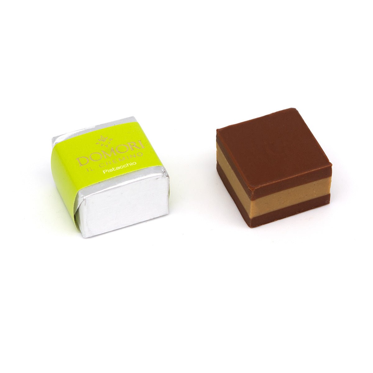 Domori Gianduja Pistachio Cremini Cubes (Overstock)