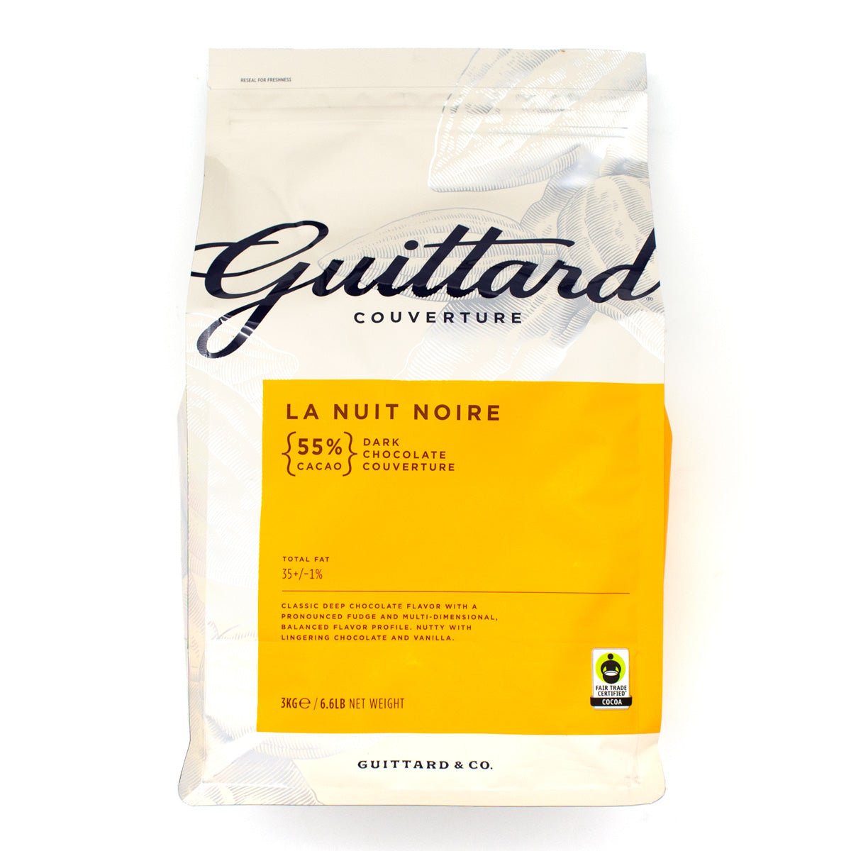 Guittard La Nuit Noire 55% Dark Chocolate Couverture Wafers