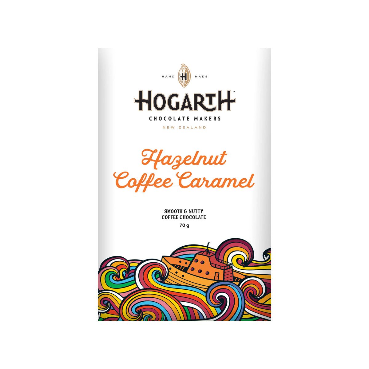 Hogarth Hazelnut Coffee Caramel 33% Single Origin Milk Chocolate Bar - 70g