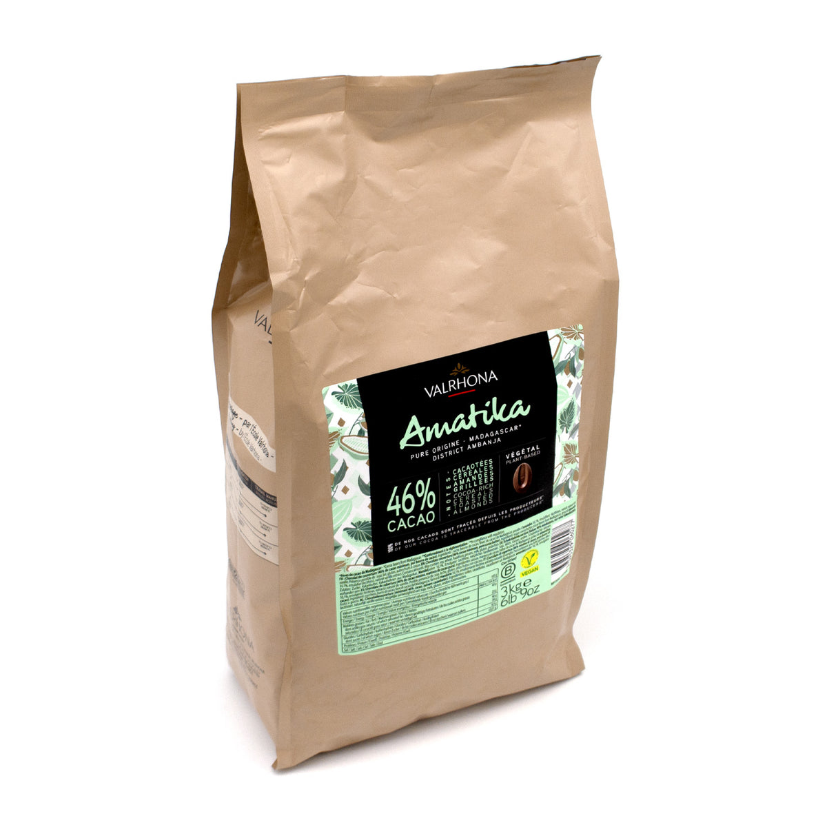 Valrhona Amatika Les Feves Vegan 46% Single Origin Milk Chocolate Discs (Close Date)