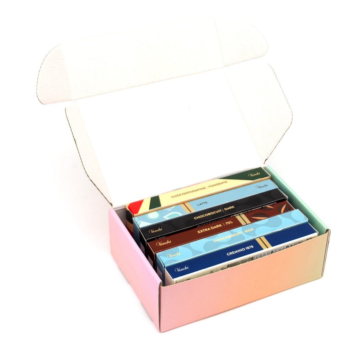 Venchi 6 Piece Assortment of Chocolate Mini-Bars - 195g