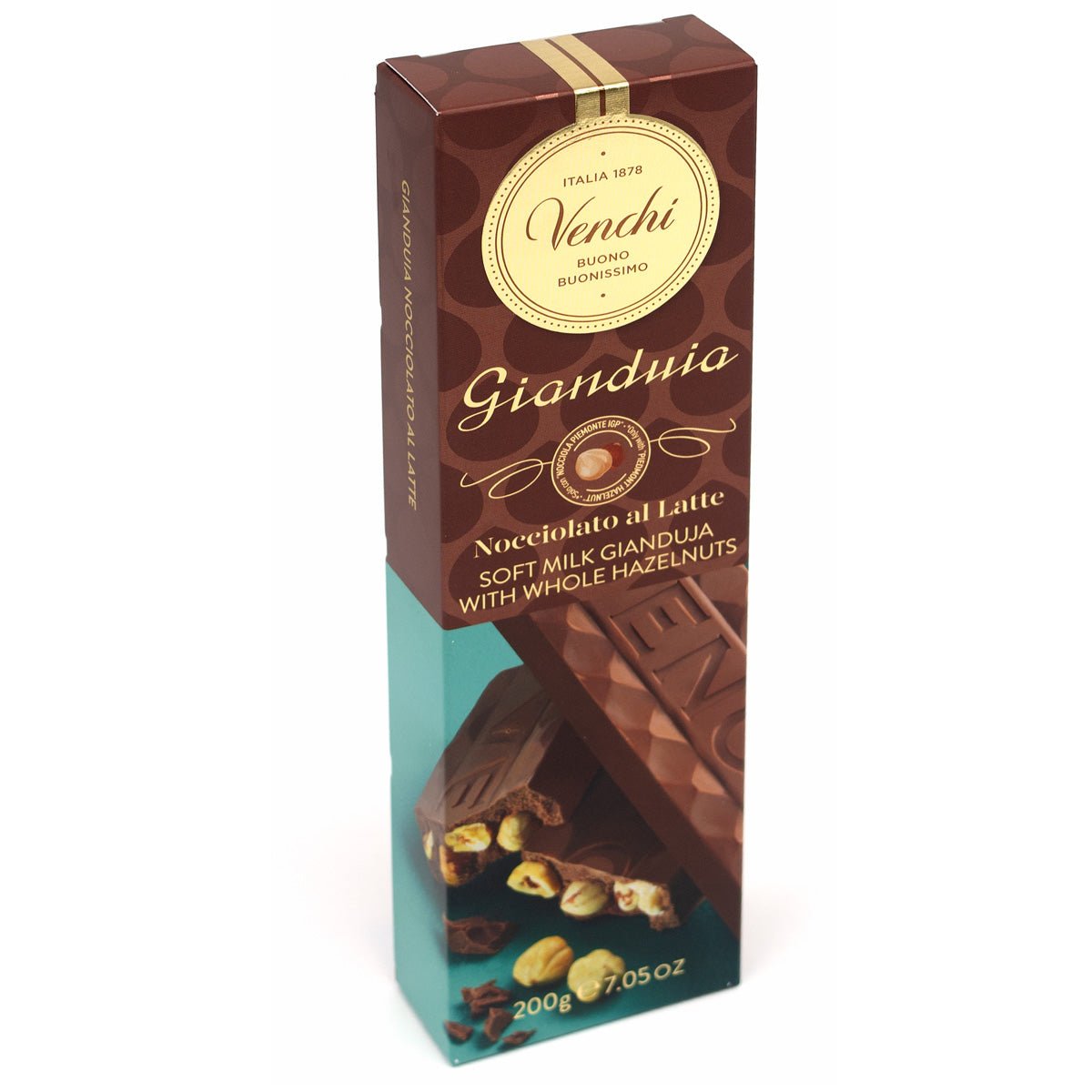 Venchi Gianduia Nocciolato al Latte 36% Milk Chocolate Gianduja & Hazelnuts Bar - 200g (Past Date)