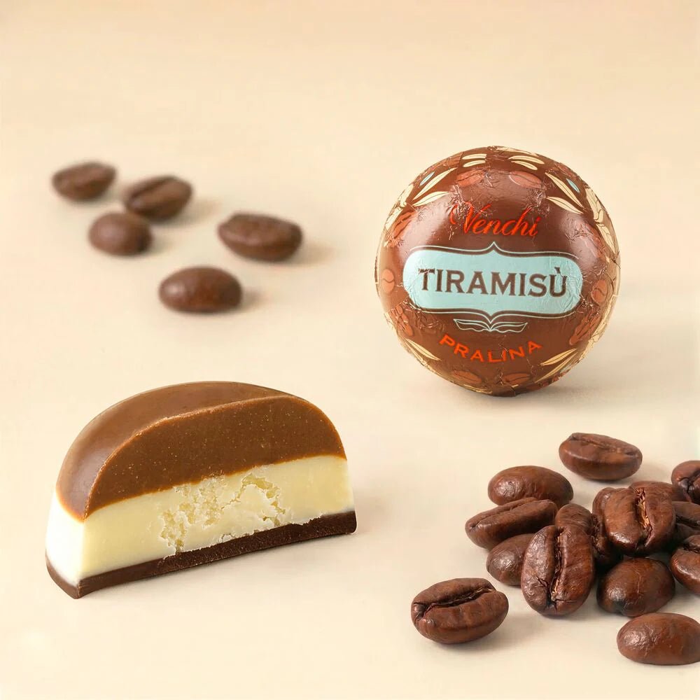 Venchi Tiramisù Coffee, Mascarpone & 56% Dark Chocolate Cubes