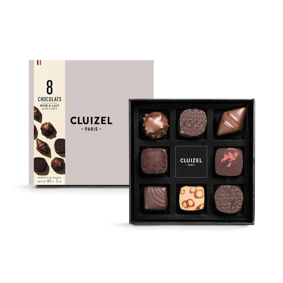 Michel Cluizel Assorted Dark and Milk Chocolate Truffles Box - 8 pc