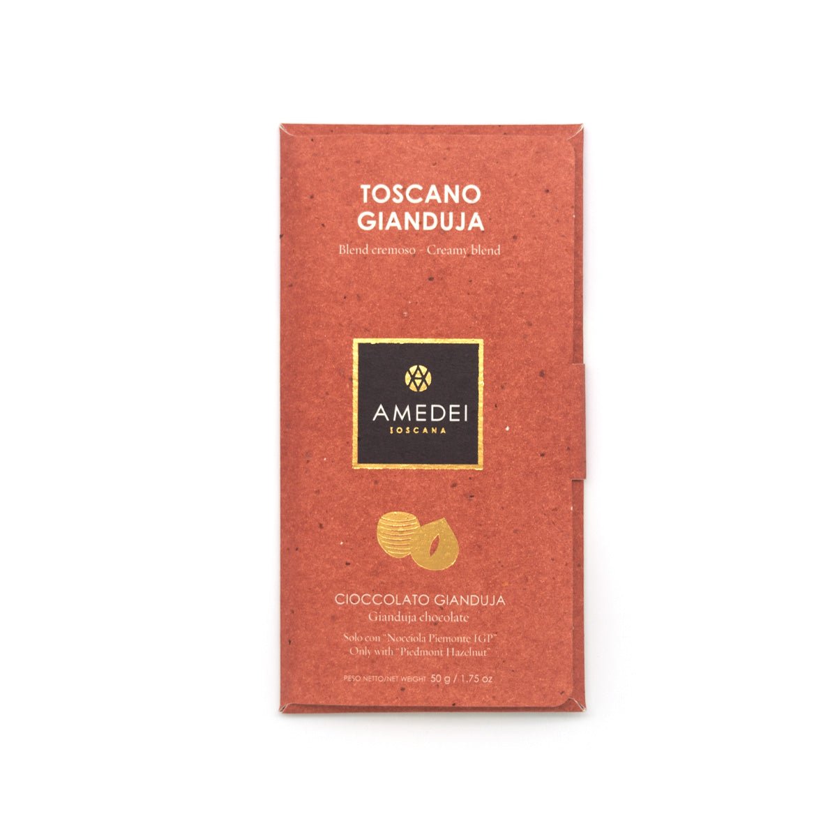 Amedei Toscano Cioccolato Gianduja 32% Milk Chocolate & Hazelnut Bar - 50g