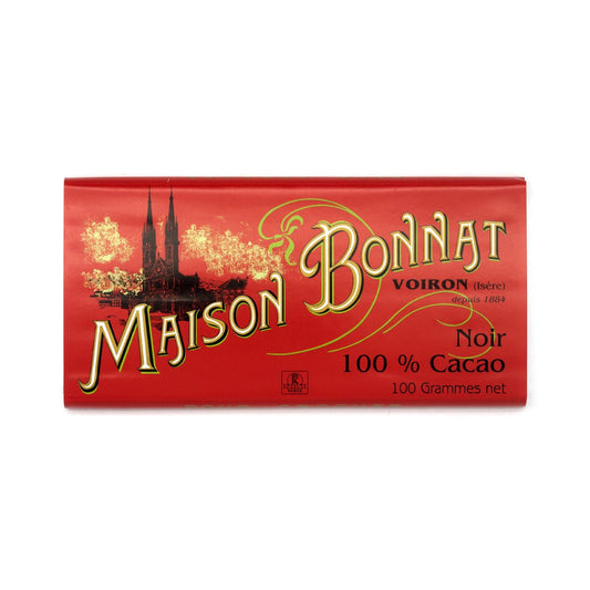 Bonnat 100% Cacao Dark Chocolate Bar - 100g