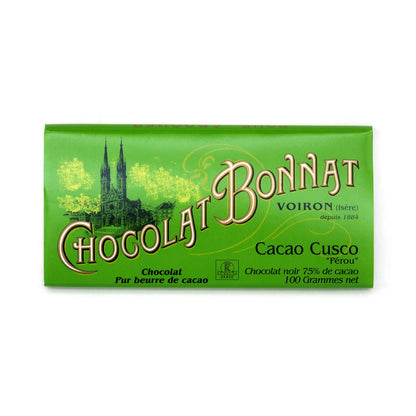 Bonnat Cacao Cusco 75% Single Origin Dark Chocolate Bar - 100g
