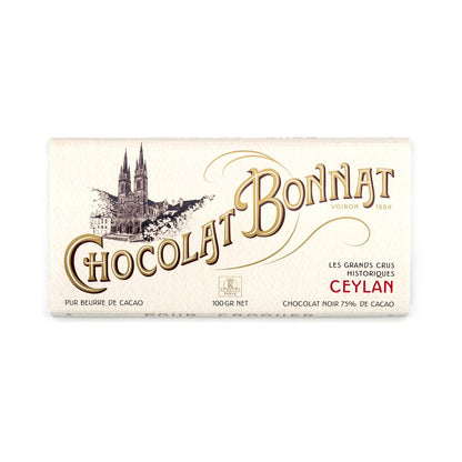 Bonnat Ceylan 75% Single Origin Dark Chocolate Bar - 100g