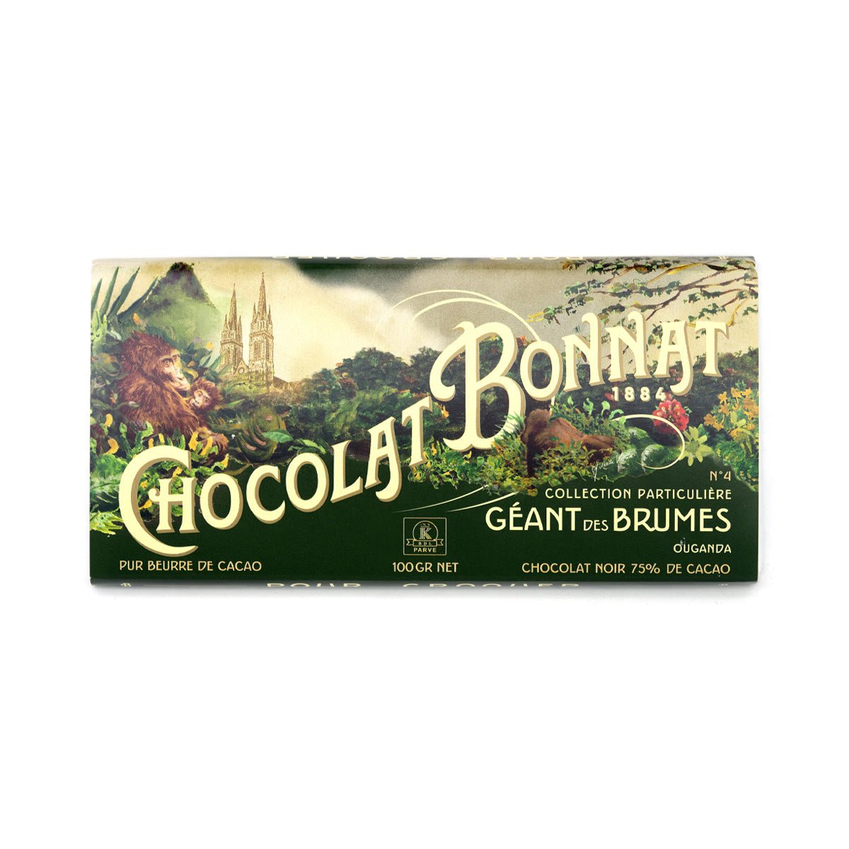 Bonnat Géant des Brumes 75% Single Origin Dark Chocolate Bar - 100g