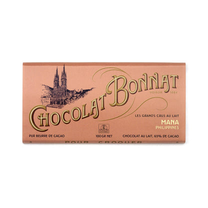 Chocolat Bonnat chocolate bar packaging on a white background