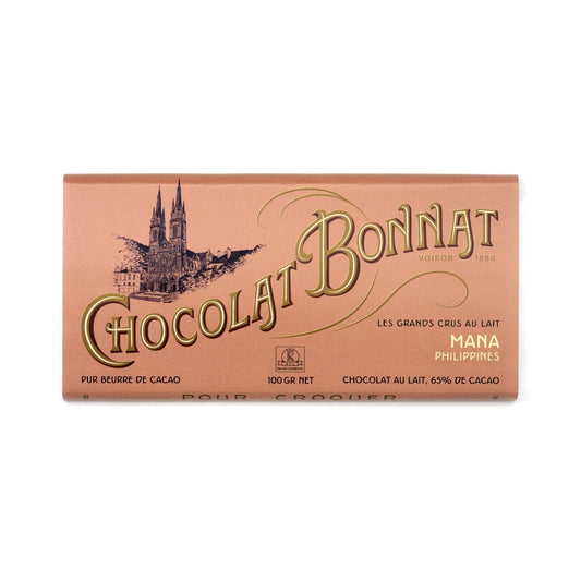 Chocolat Bonnat chocolate bar packaging on a white background
