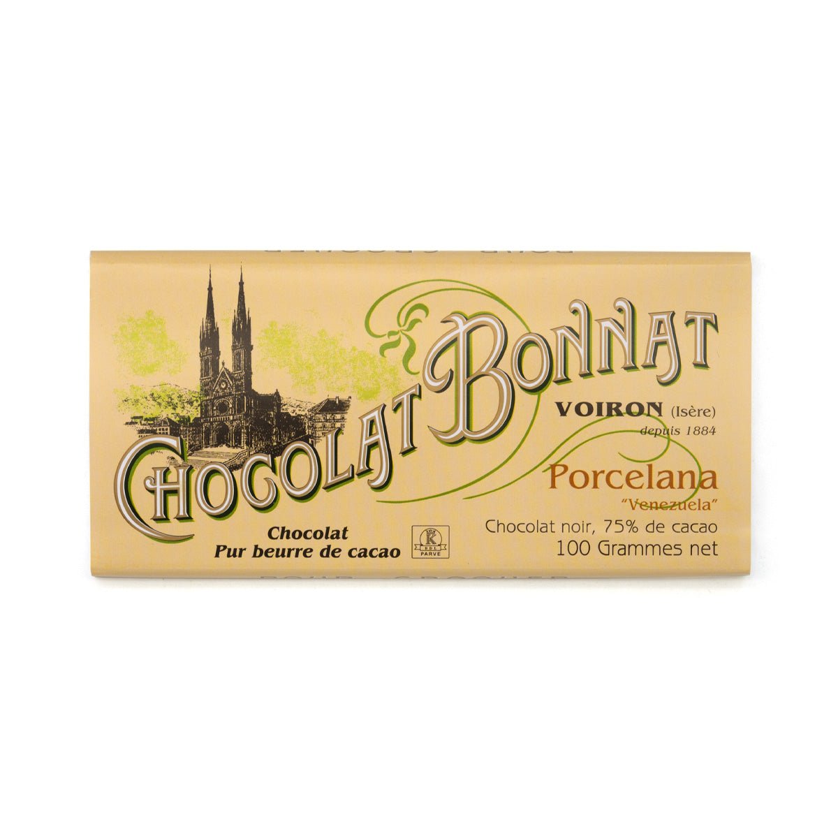 Bonnat Porcelana 75% Single Origin Dark Chocolate Bar - 100g