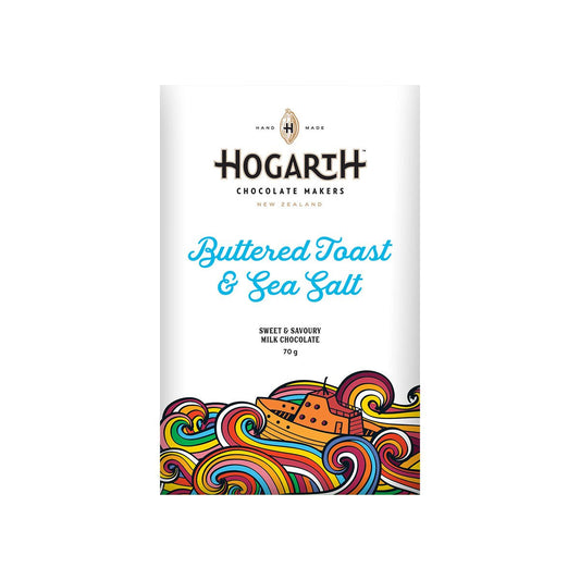 Hogarth Buttered Toast & Sea Salt 48% Milk Chocolate Bar - 70g