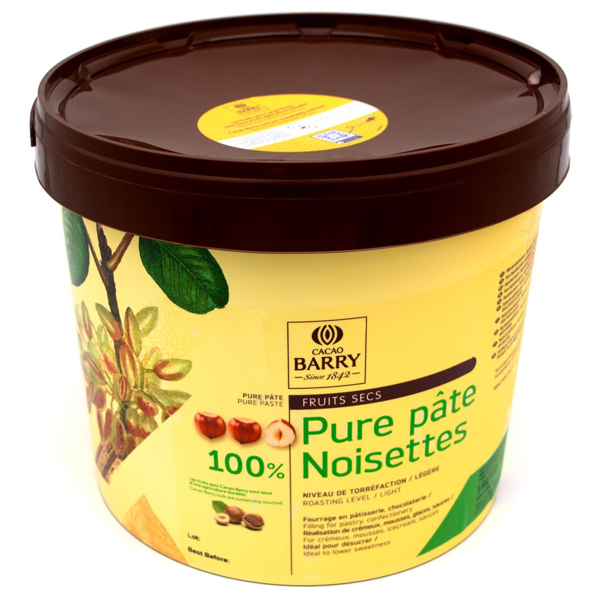 Cacao Barry Pure Hazelnut Paste Pail - 5 kg