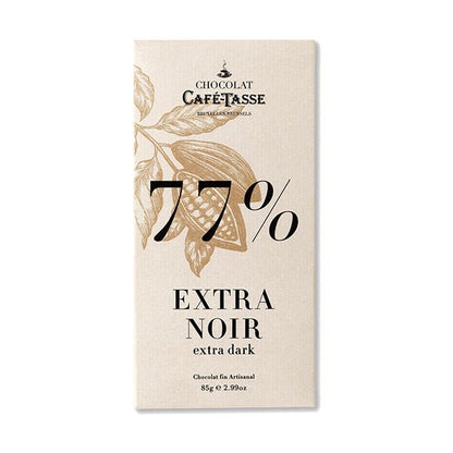 Cafe-Tasse Extra Noir 77% Extra Dark Chocolate Bar - 85g