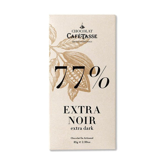 Cafe-Tasse Extra Noir 77% Extra Dark Chocolate Bar - 85g