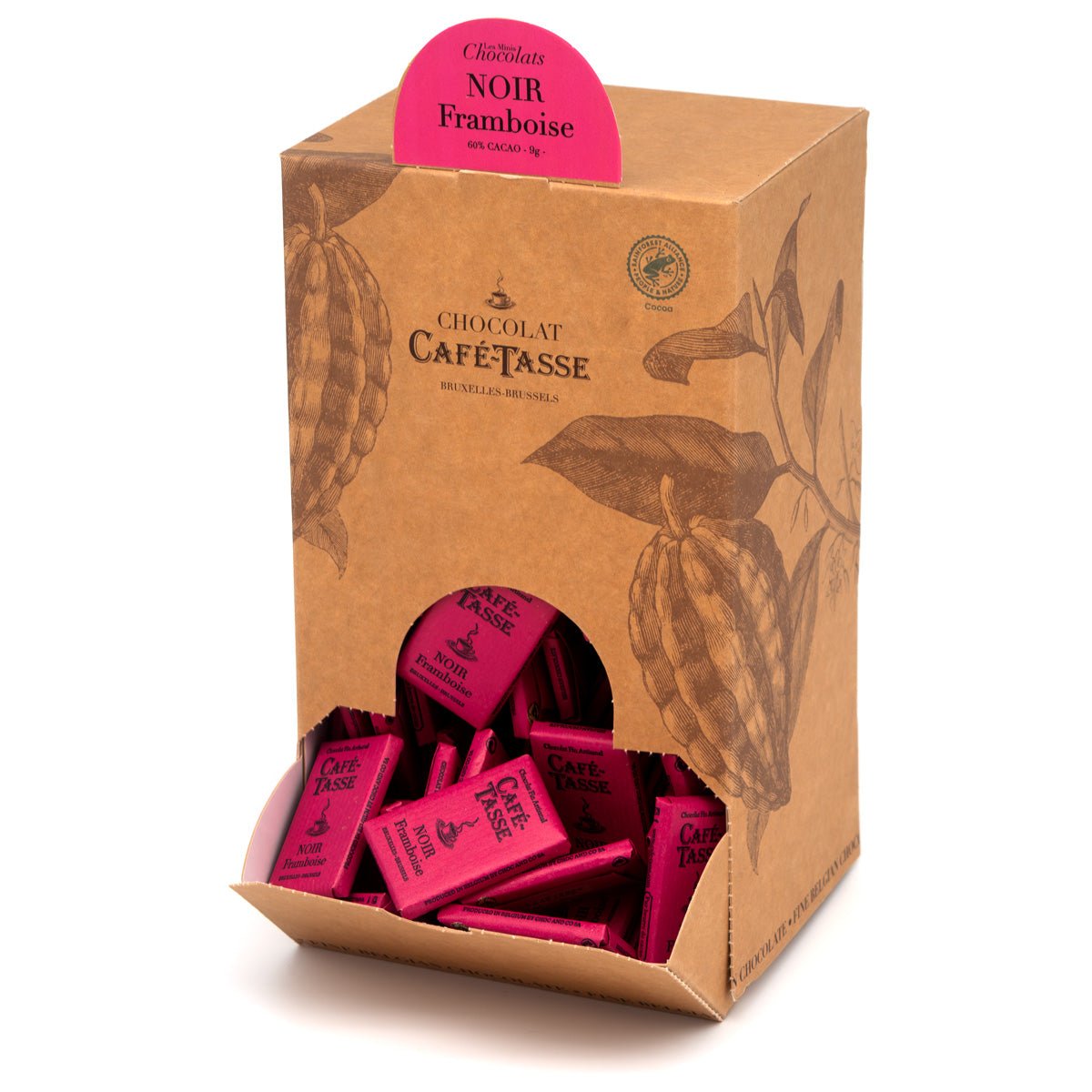 Cafe-Tasse Noir Framboise 60% Dark Chocolate & Raspberry Mini-Bars