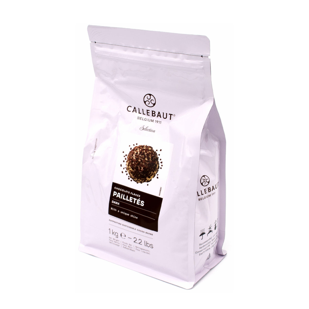 Callebaut Pailletés Dark Chocolate Flakes - 1 kg