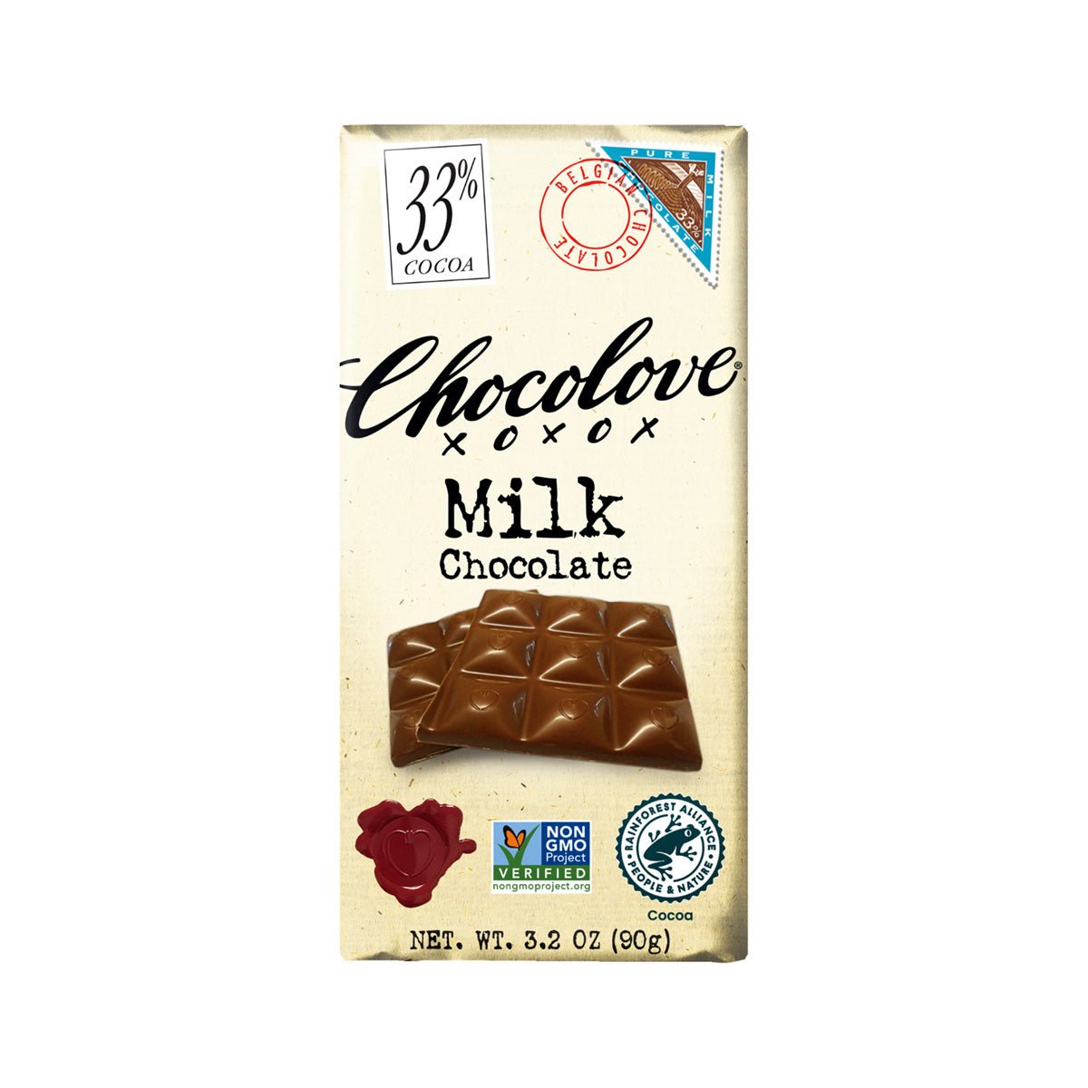 Chocolove 33% Milk Chocolate Bar - 90g