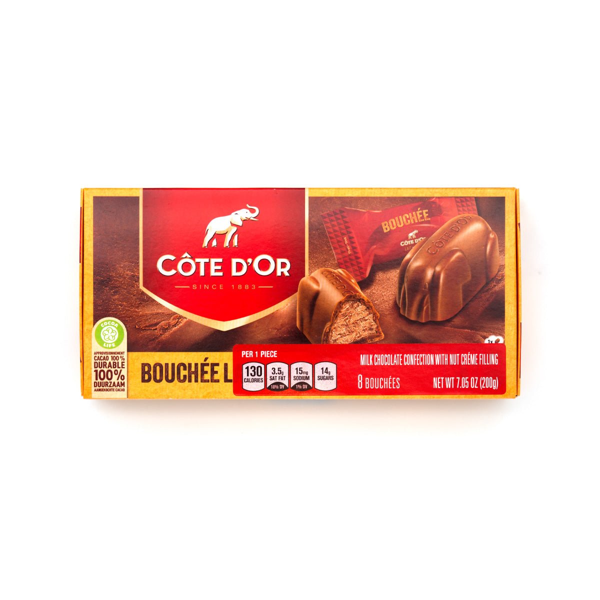 Cote d'Or Bouchee Milk Chocolate Hazelnut Confections Box - 8-pc - 200g (Past Date)
