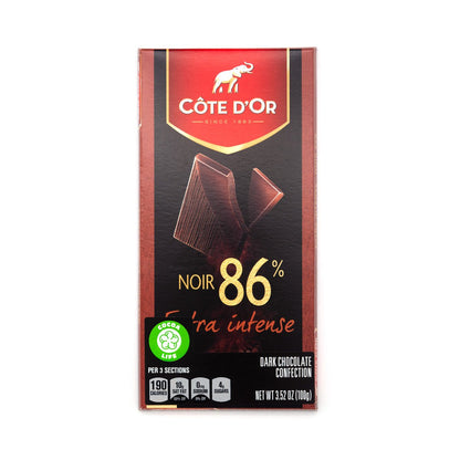 Cote d'Or Experiences Noir Brut 86% Bittersweet Dark Chocolate Bar - 100g