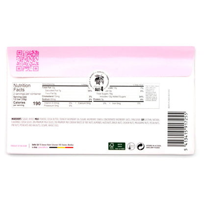 Dolfin 31% White Chocolate with Crunchy Raspberries Bar - 70g