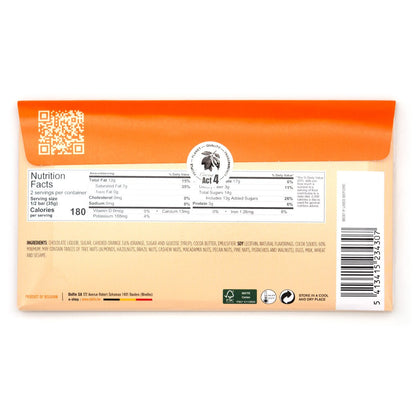 Dolfin 60% Dark Chocolate with Candied Orange Peels Bar - 70g