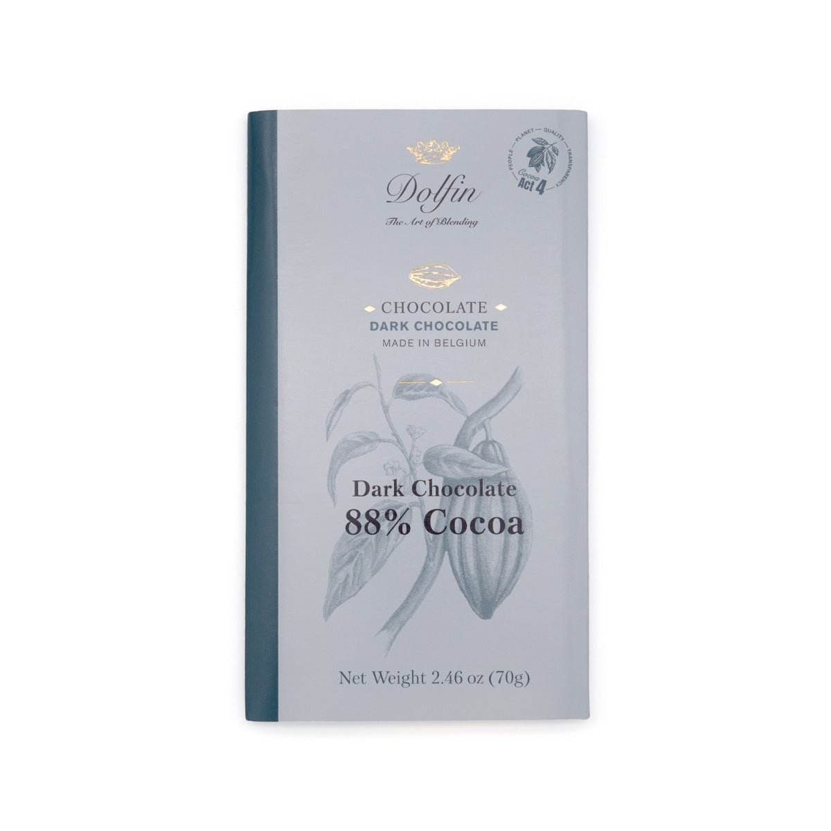 Dolfin 88% Cocoa Dark Chocolate Bar - 70g