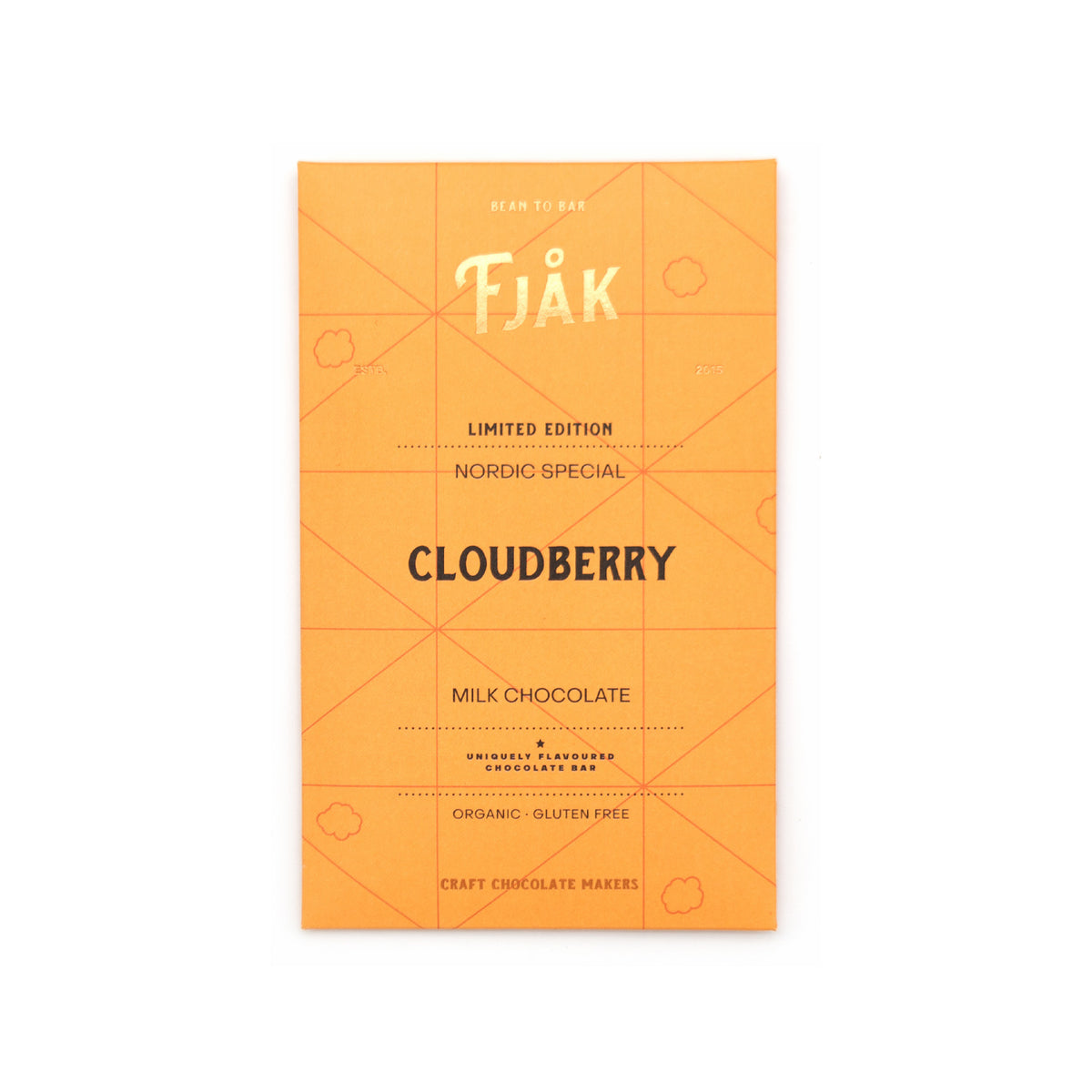 Fjak Cloudberry 50% Milk Chocolate Bar - 60g