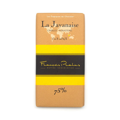 Pralus La Javanaise 75% Single Origin Dark Chocolate Bar - 100g