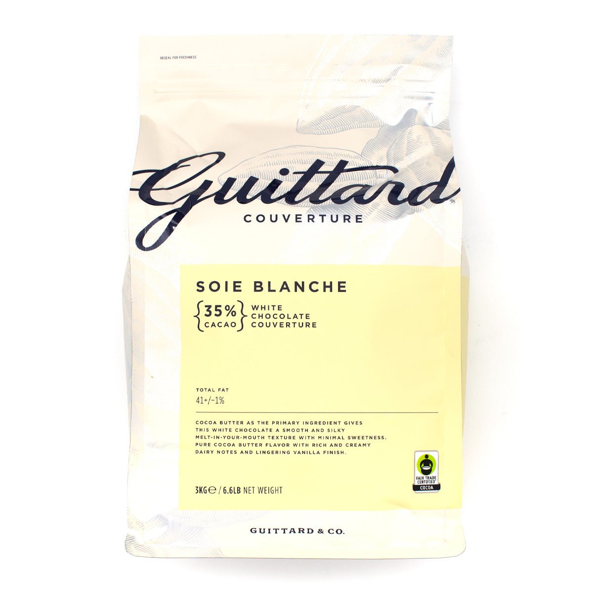 Guittard Soie Blanche 35% White Chocolate Couverture Wafers