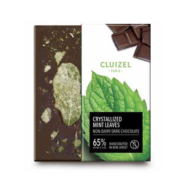 Michel Cluizel 65% Dark Chocolate with Crystallized Mint Leaves Bar - 70g