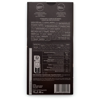 Michel Cluizel Kayambe Noir De Cacao 72% Dark Chocolate Bar - 70g