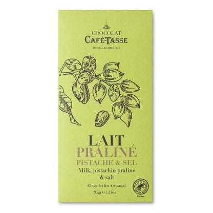 Cafe-Tasse Pistachio Praline & Salt Milk Chocolate Bar - 95g