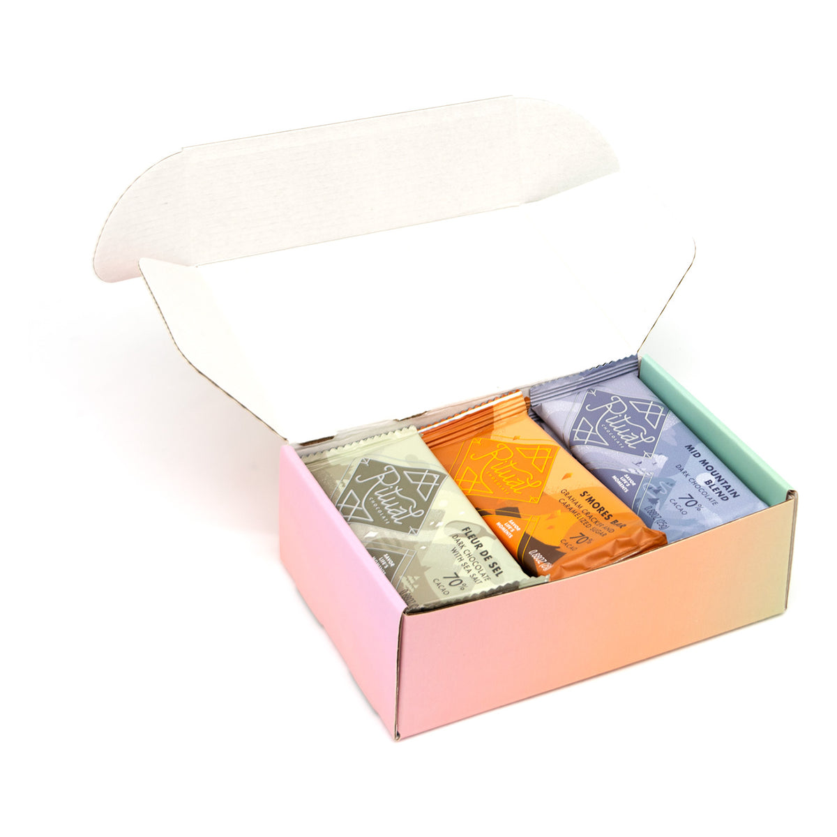 Ritual Chocolate 18 Piece Assortment of 70% Dark Chocolate Mini-Bars - 450g