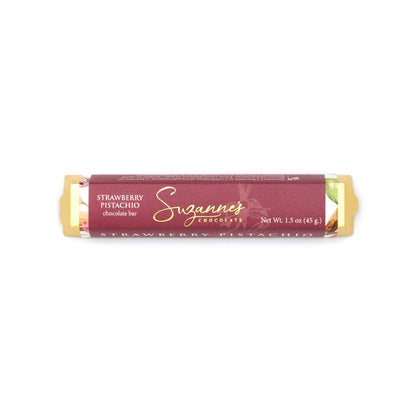 Suzanne's Chocolate Strawberry Pistachio 61% Dark Chocolate Bar - 45g