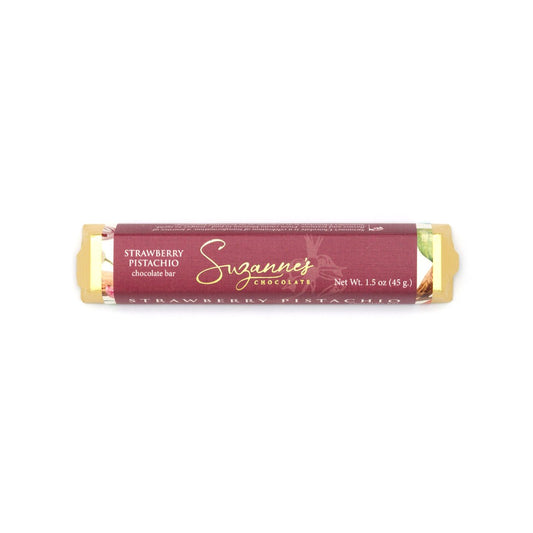 Suzanne's Chocolate Strawberry Pistachio 61% Dark Chocolate Bar - 45g