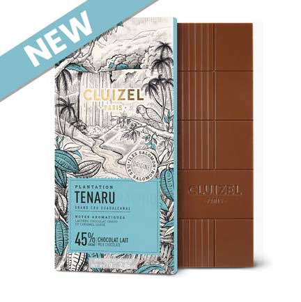 Michel Cluizel Tenaru Lait 45% Single Plantation Milk Chocolate Bar - 70g