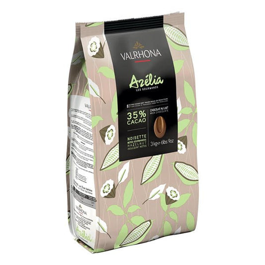 Valrhona Azélia Les Feves 35% Milk Chocolate Hazelnut Discs