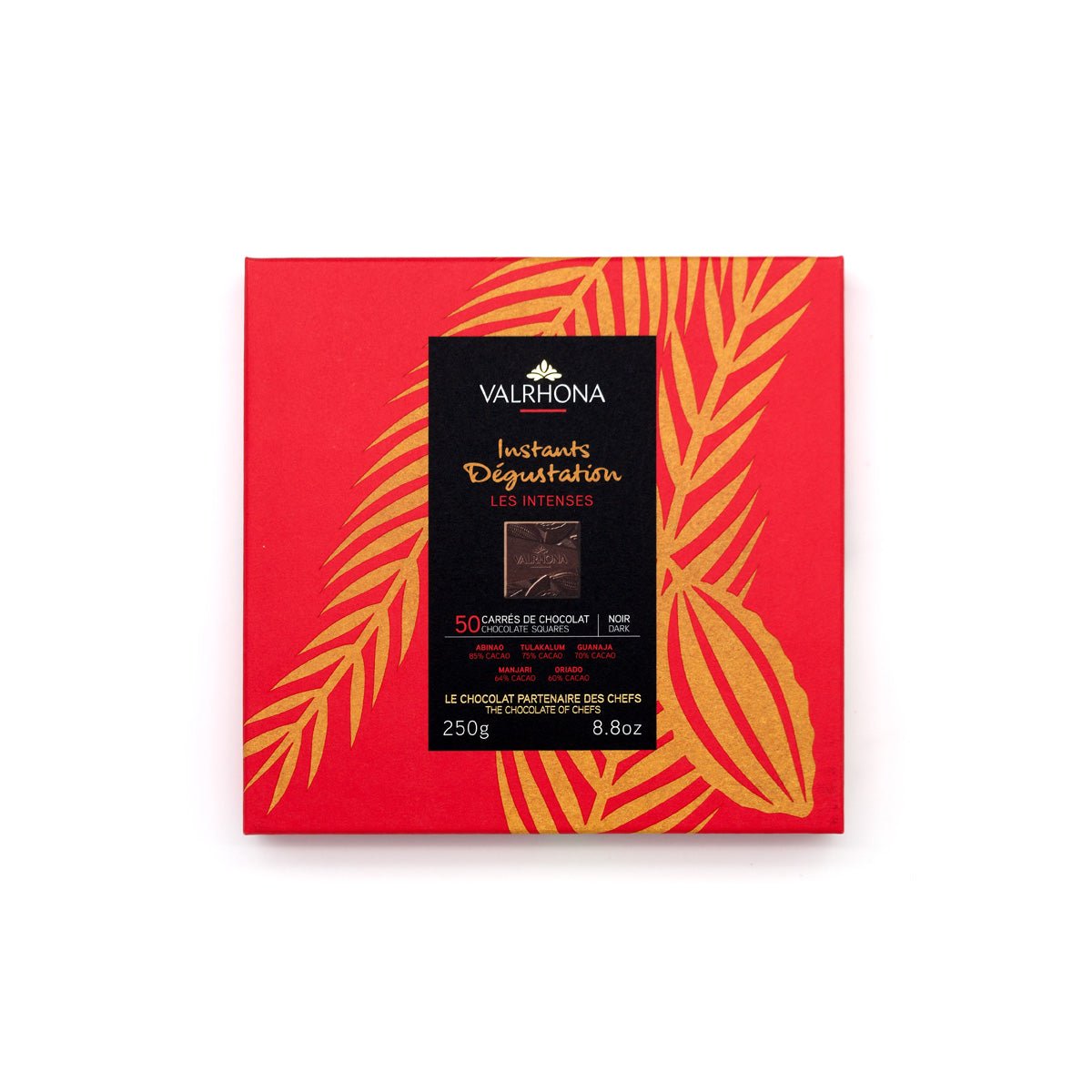 Valrhona Intense Dark Chocolate 50 Napolitains Gift Box - 250g
