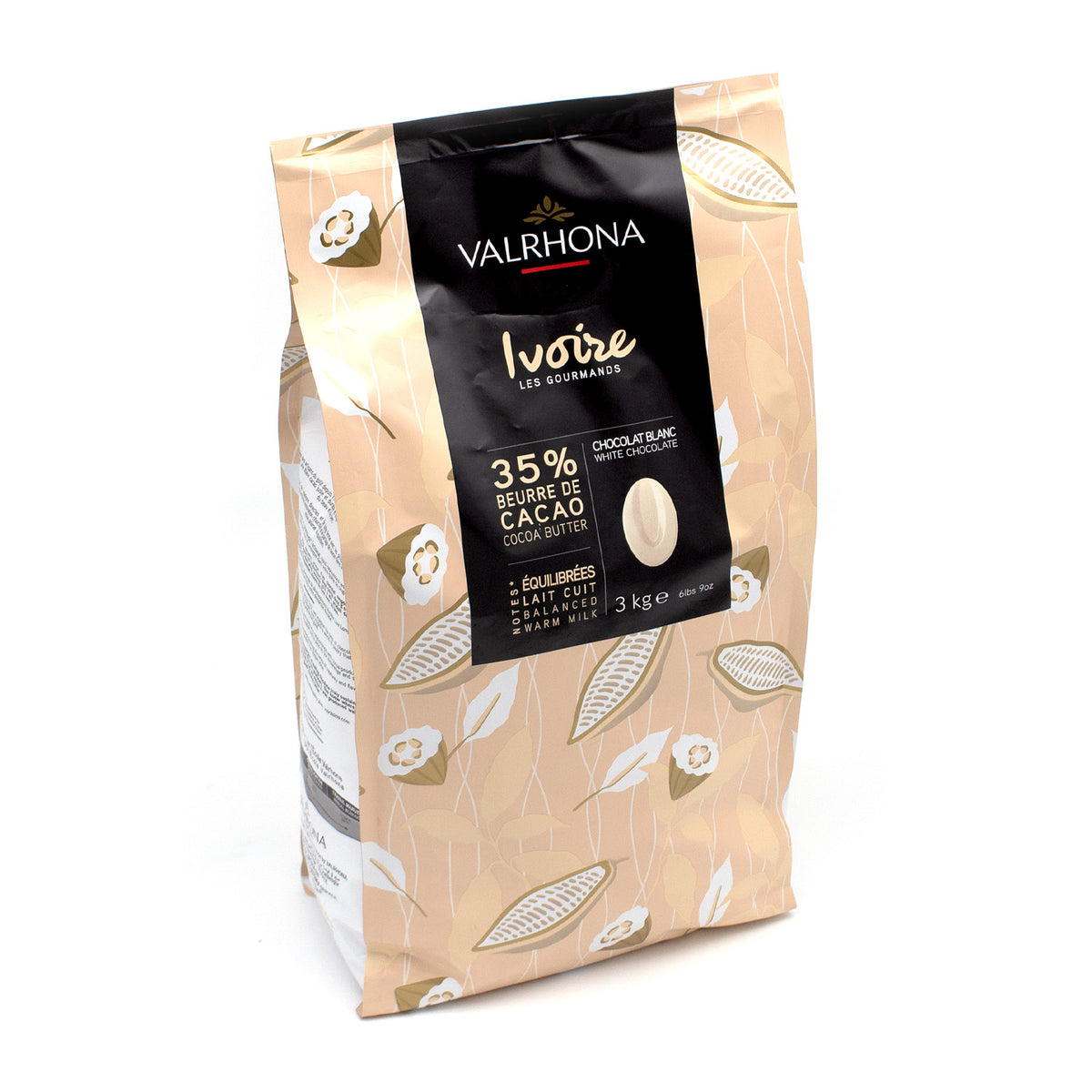 Valrhona Ivoire Les Feves 35% White Chocolate Couverture Discs
