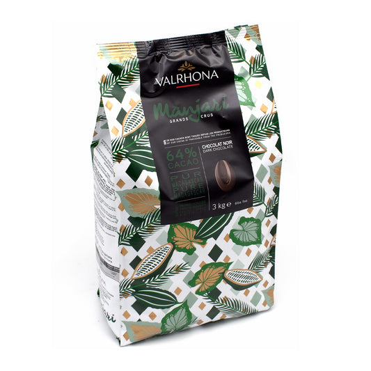 Valrhona Manjari Les Feves 64% Single Origin Dark Chocolate Discs