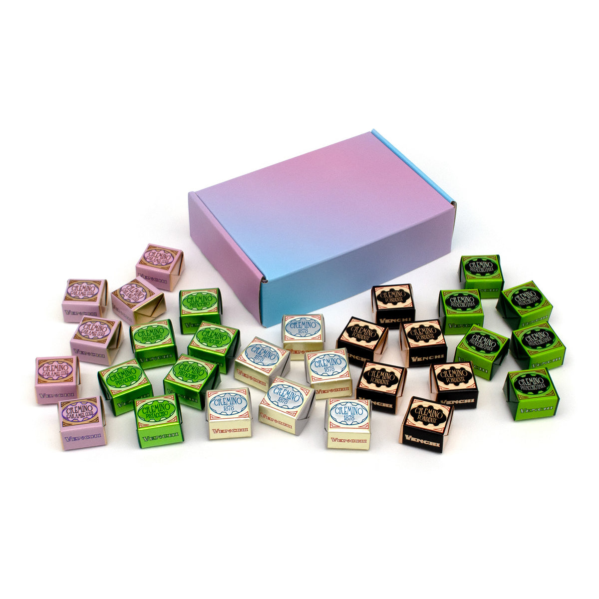 Venchi 30 Piece Assortment of Chocolate Cremino Cubes - 330g