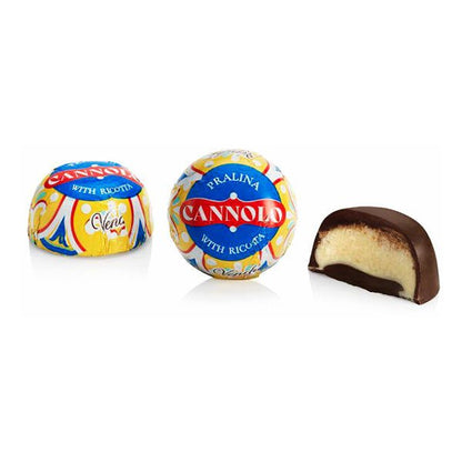 Venchi Cannolo Ricotta Orange & Biscuit in 56% Dark Chocolate Bonbons