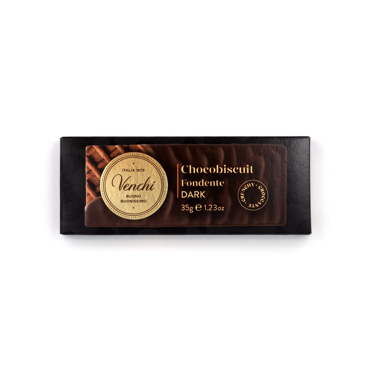 Venchi Chocobiscuit Fondente 56% Dark Chocolate & Biscuit Mini-Bar - 35g